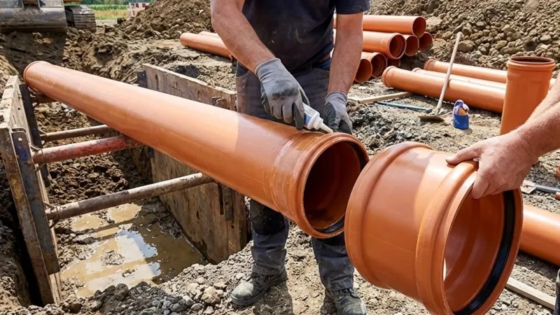 Ce înseamnă îmbinarea cu mufă și garnitură la țevile PVC