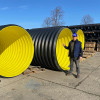 Teava Corugata HDPE SN16 Dint 3000mm cu Ranforsare de Otel