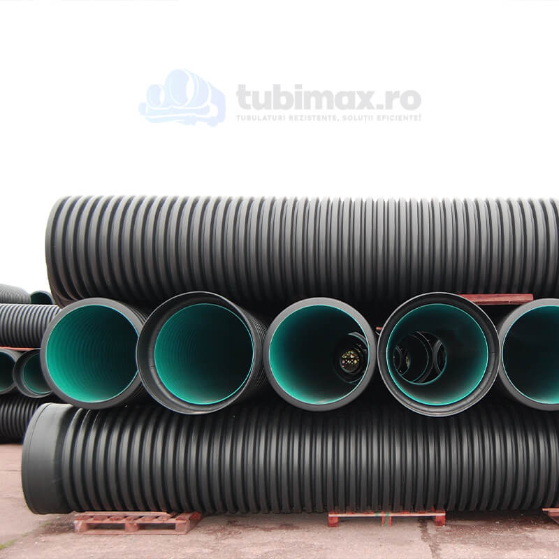 Teava riflata PEID SN4 OD 400/343mm