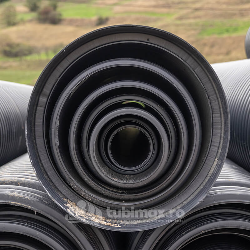 Teava Corugata/Riflata HDPE SN8 Dext1000/Dint 840mm 6m