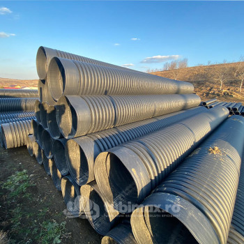 Teava Corugata/Riflata HDPE SN8 Dext571/Dint 500mm 6m