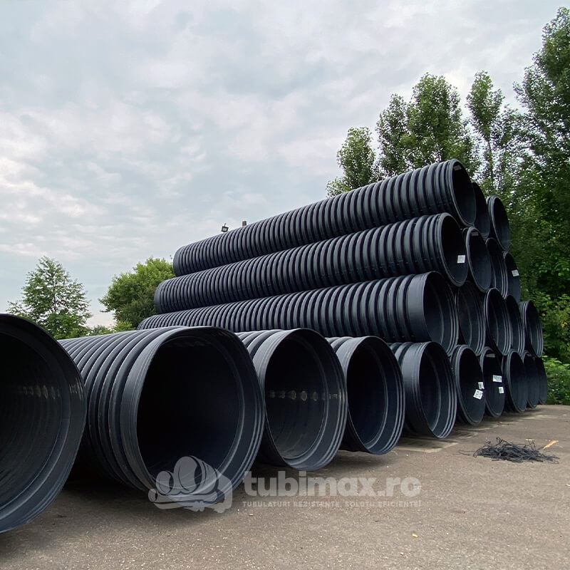Teava Corugata/Riflata HDPE SN8 Dext800/Dint 670mm 6m