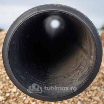 Teava riflata canalizare HDPE SN8 OD 160/140mm 6m