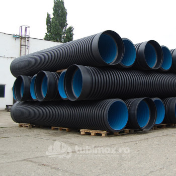 Tub canalizare PEID SN4 OD 160/140mm 6m