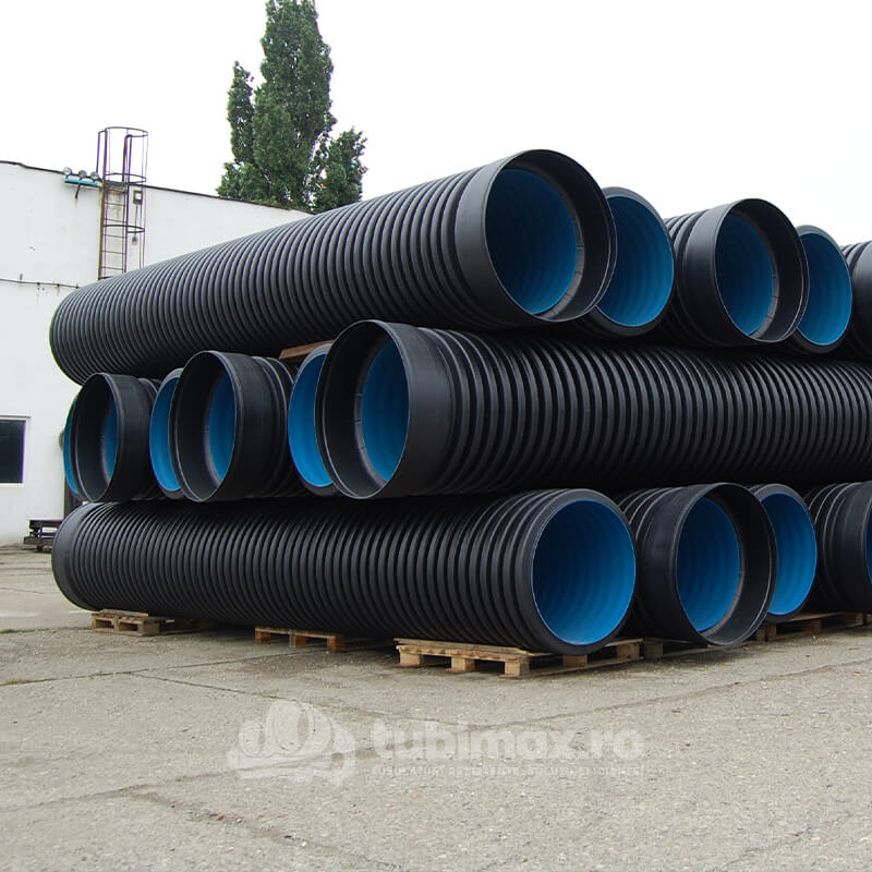 Tub canalizare PEID SN4 OD 160/140mm 6m
