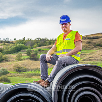 Teava corugata din polietilena HDPE SN8 OD 200/176mm 6m