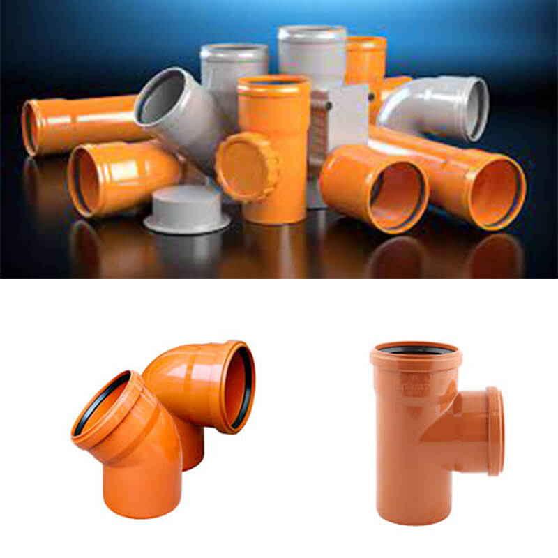 Fitinguri canalizari exterioare PVC-U cu mufă si garnitură SN8