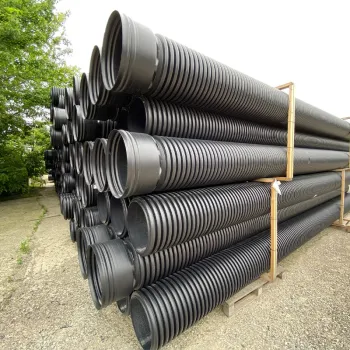 Teava Corugata HDPE SN16 Dint 2000mm cu Ranforsare de Otel